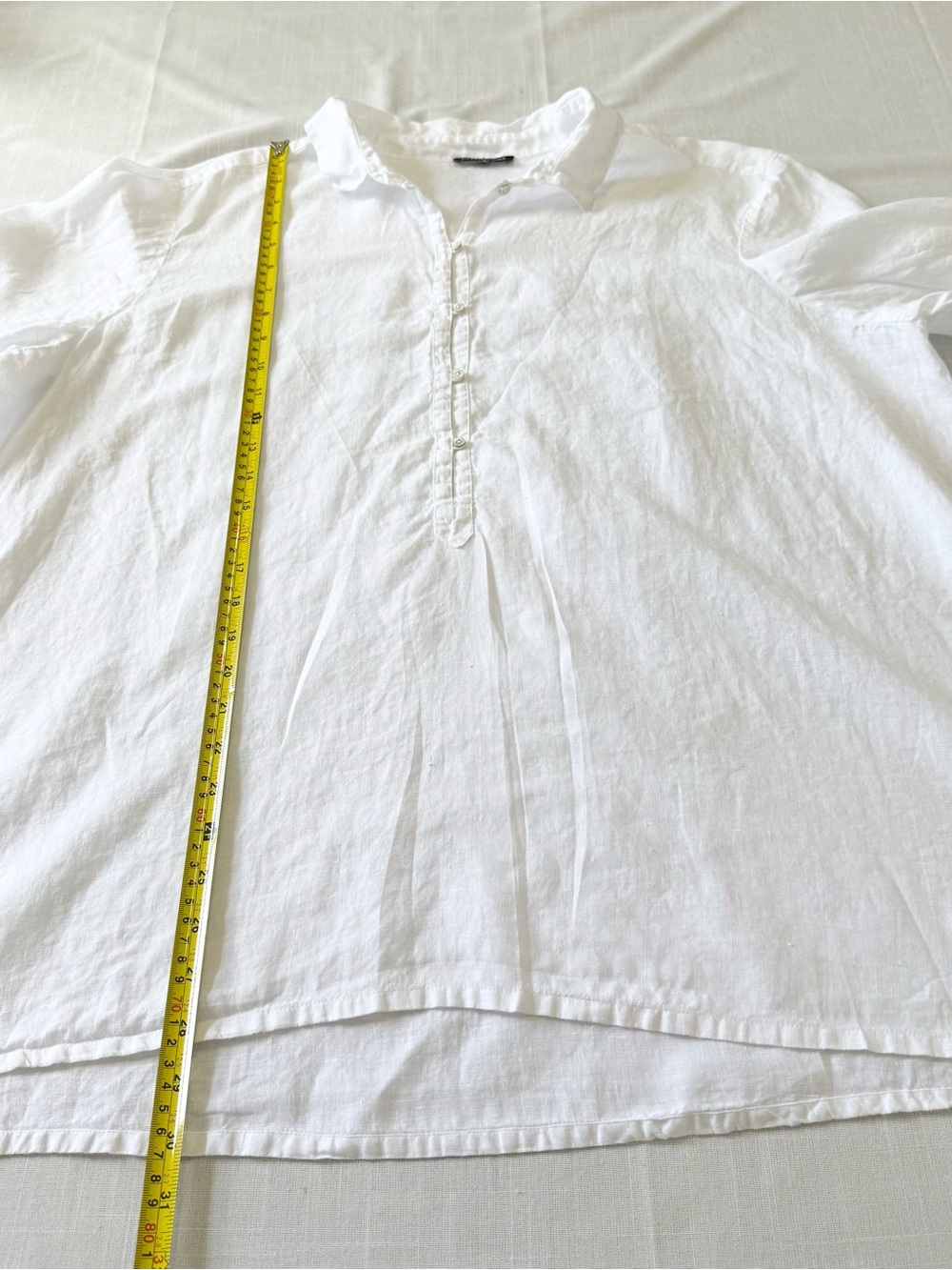 EILEEN FISHER WOMAN IRISH LINEN BUTTON FRONT CLOSURE LONG SLEEVE TOP SHIRT Sz XL - Picture 6 of 10
